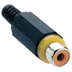 Afbeelding van RCA kabelbus pvc tule zwart wit Lumberg